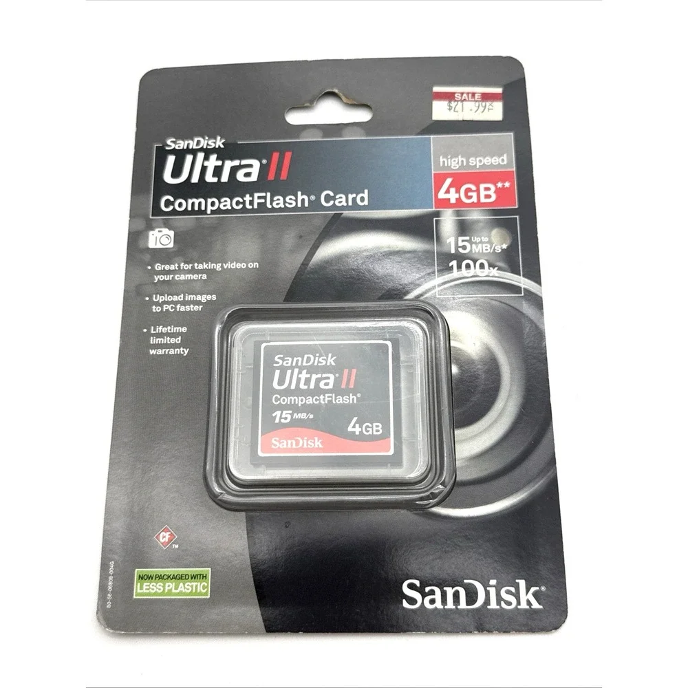 NEW SanDisk Ultra II 4GB CF Compact Flash Genuine Camera Memory Card